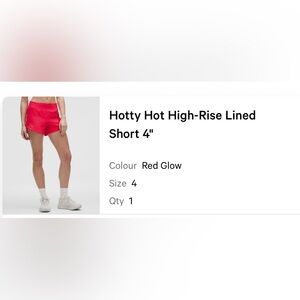 lululemon athletica Red Glow Athletic Shorts